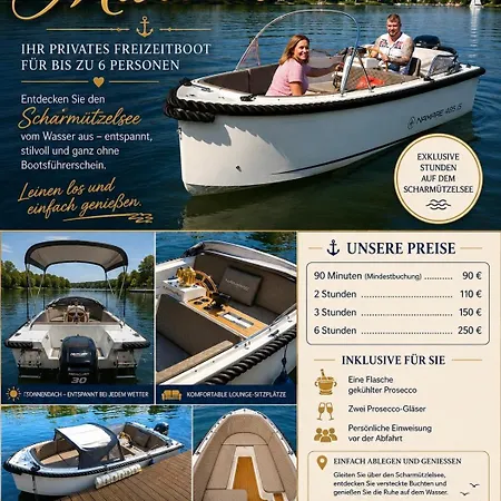 Yacht Amavida - Jacht - Traumzeitboot - Exklusiver Festanlieger In Perfekter Lage Auf Dem Scharmuetzelsee Tekne *